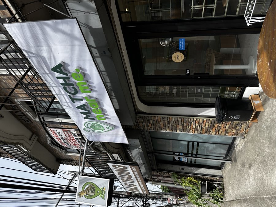 Matcha Near Me storefront on JP Laurel Highway